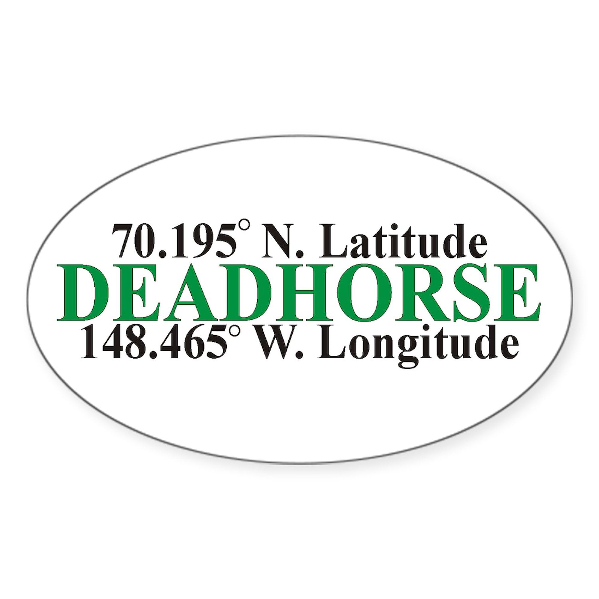 Deadhorse Oval Car Bumper Sticker - Durable Vinyl Decal for Cars & Laptops