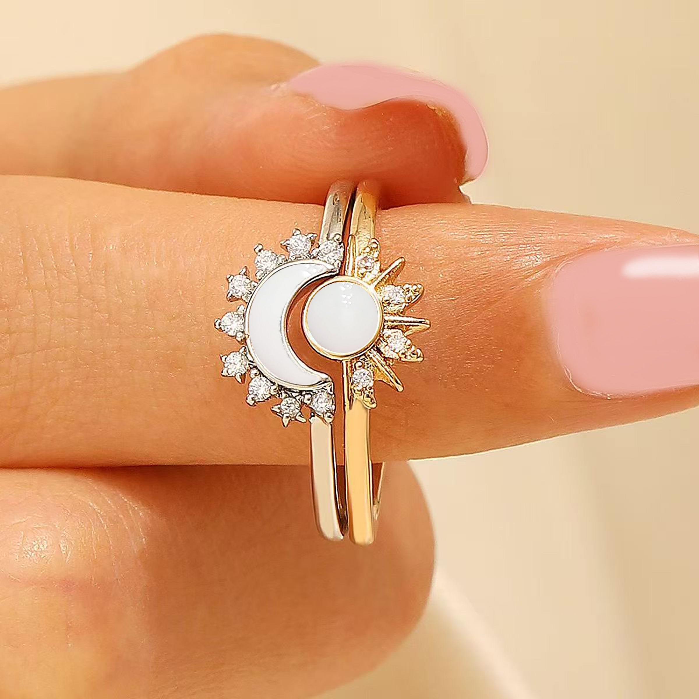 Solid Gold Marquise Breastmilk Ring Set - Elegant Jewelry for New Moms, Breastfeeding Mothers & Keepsake Gifts | Perfect for Special Occasions, Baby Showers & Memory Preservation
