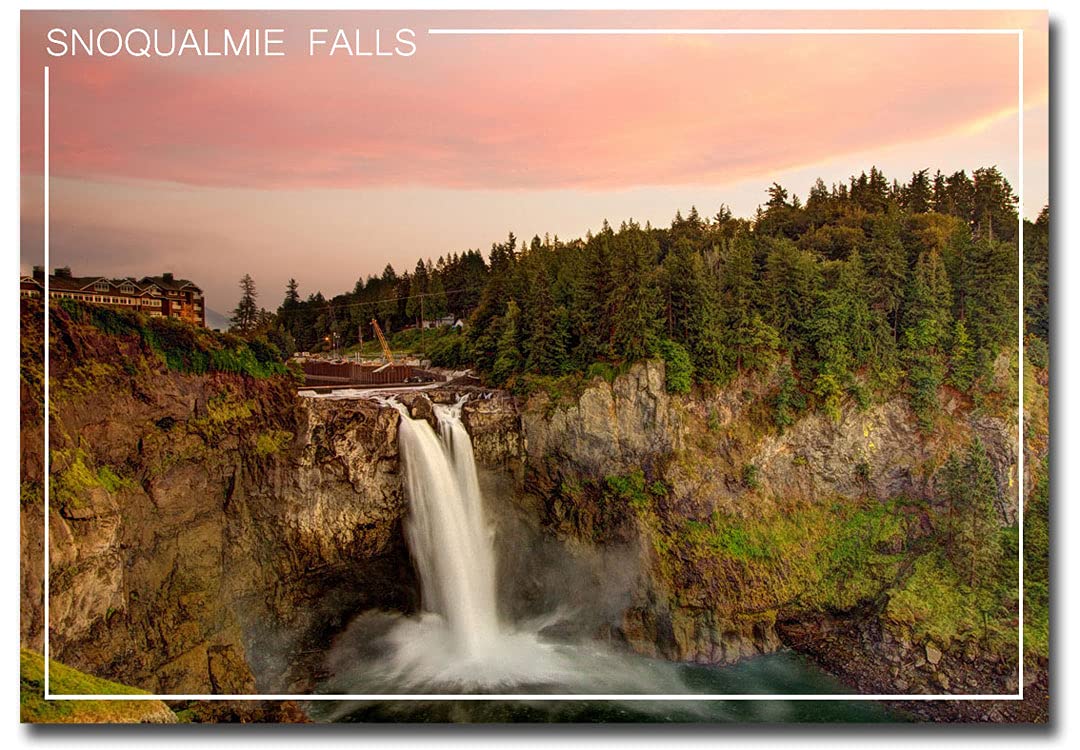 Washington Snoqualmie Falls Souvenir Fridge Magnet - 2.5