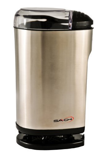 Premium Saachi Electric Coffee Grinder - Powerful 150W Stainless Steel Spice & Nut Grinder with Rust-Free Blades - Perfect for Home, Office & Coffee Shops
