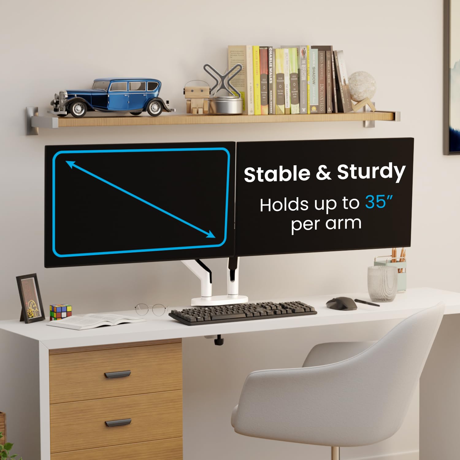 EVEO Premium Dual Monitor Stand for 14