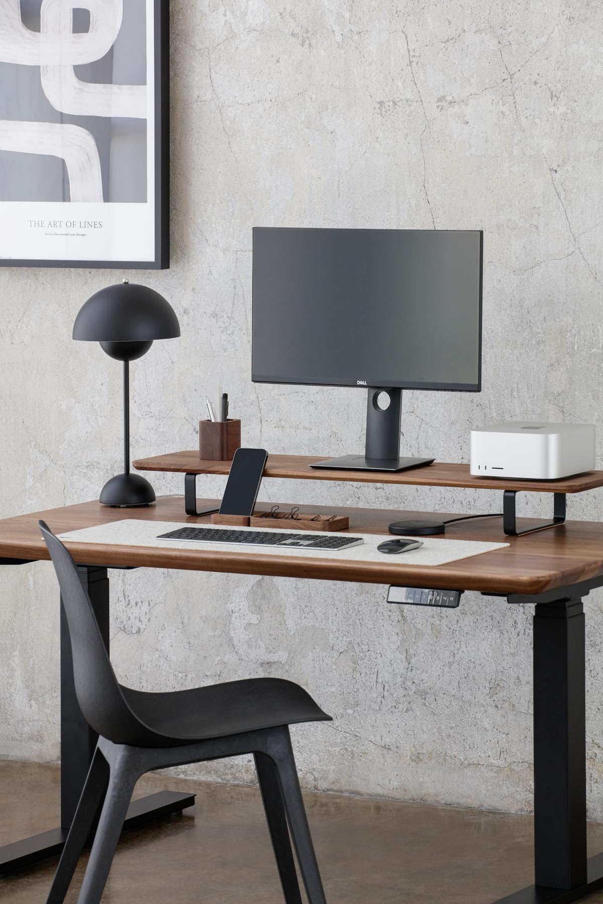 Oakywood Dual Monitor Stand - Handmade in EU - Natural Walnut Wood Monitor Riser for Laptops & Computers - 220 lbs (100 kg) Capacity - 41.3
