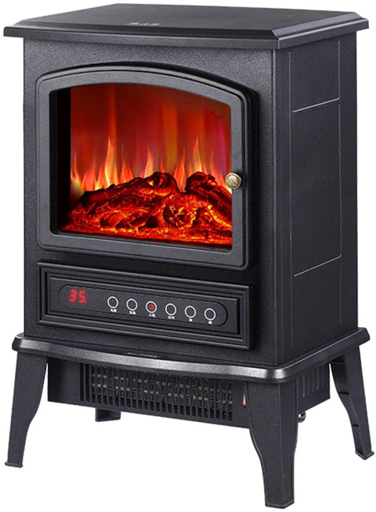 **Wall Mounted Electric Fireplace Heater with Realistic Flame Effect - Fast & Efficient Heating - Portable for Home, Office, Bedroom (Black/White) - Perfect for Winter & Cozy Ambiance**