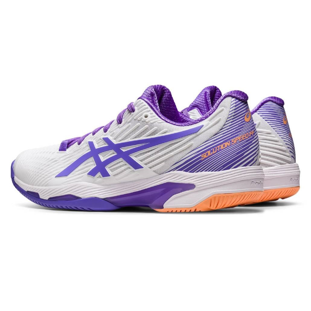 ASICS Solution Speed FF 2 Women's Tennis Shoes - Lightweight Performance Court Shoes for Women | White/Purple Colorway | Ideal for Competitive Tennis Matches & Court Training