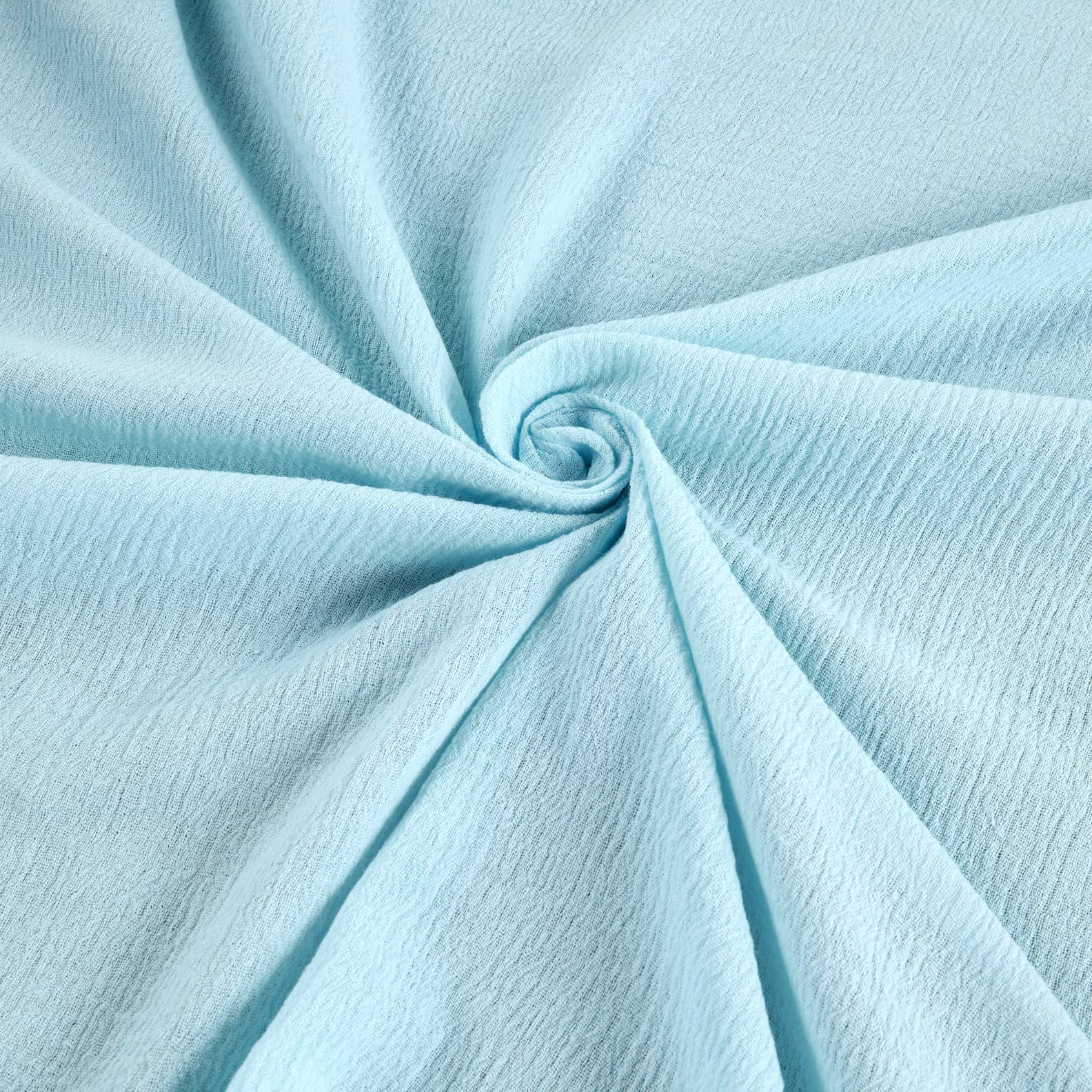 Island Breeze Gauze Fabric - Soft Baby Blue Cotton Material by the Yard for DIY Crafts, Baby Swaddles & Summer Dresses