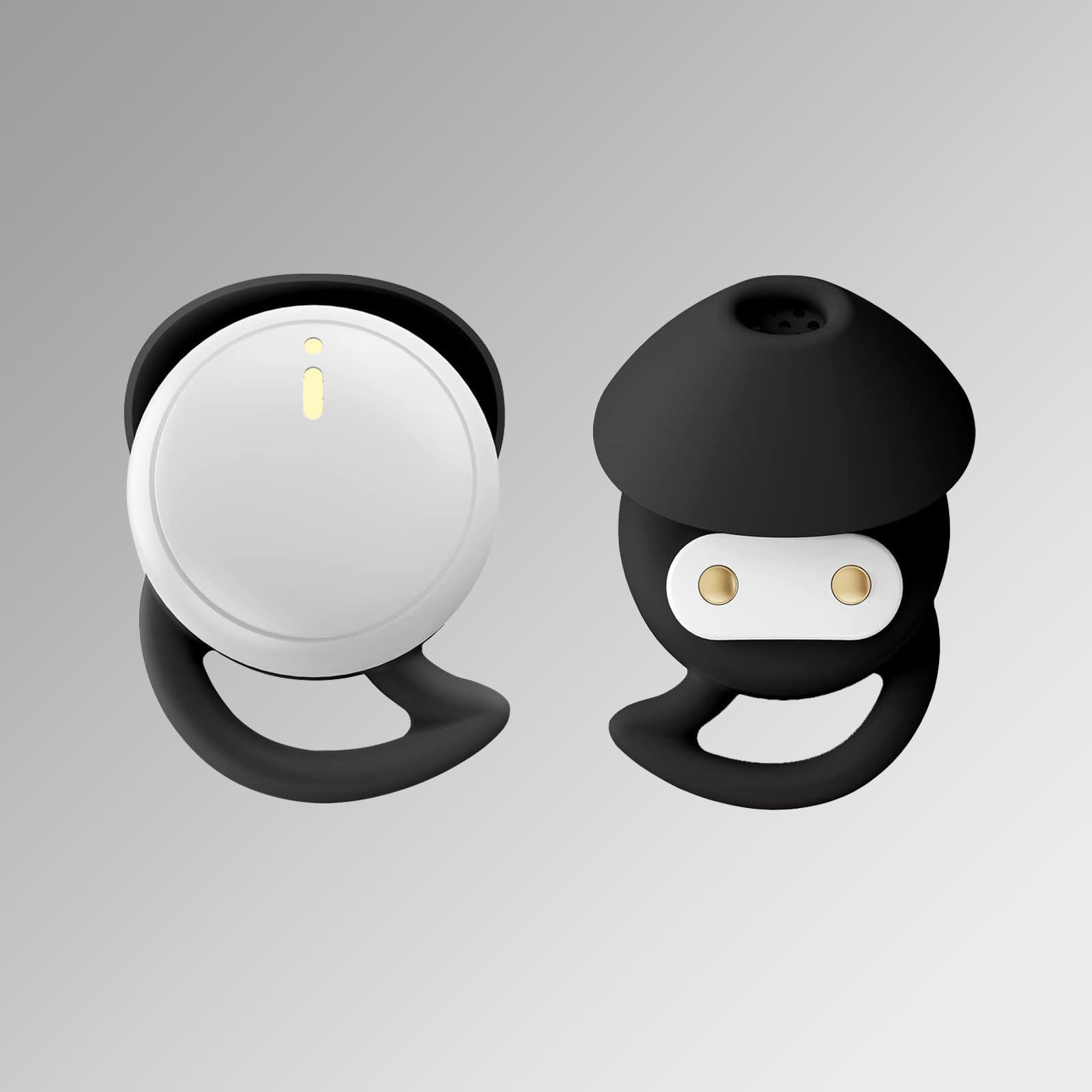 Wireless Bluetooth Sleep Earbuds for Side Sleepers - Ultra Soft Noise Cancelling Flat Earbuds for Sleeping, Painless Comfort for Small Ears (Black) | Perfect for Nighttime Relaxation, Travel & Office Naps