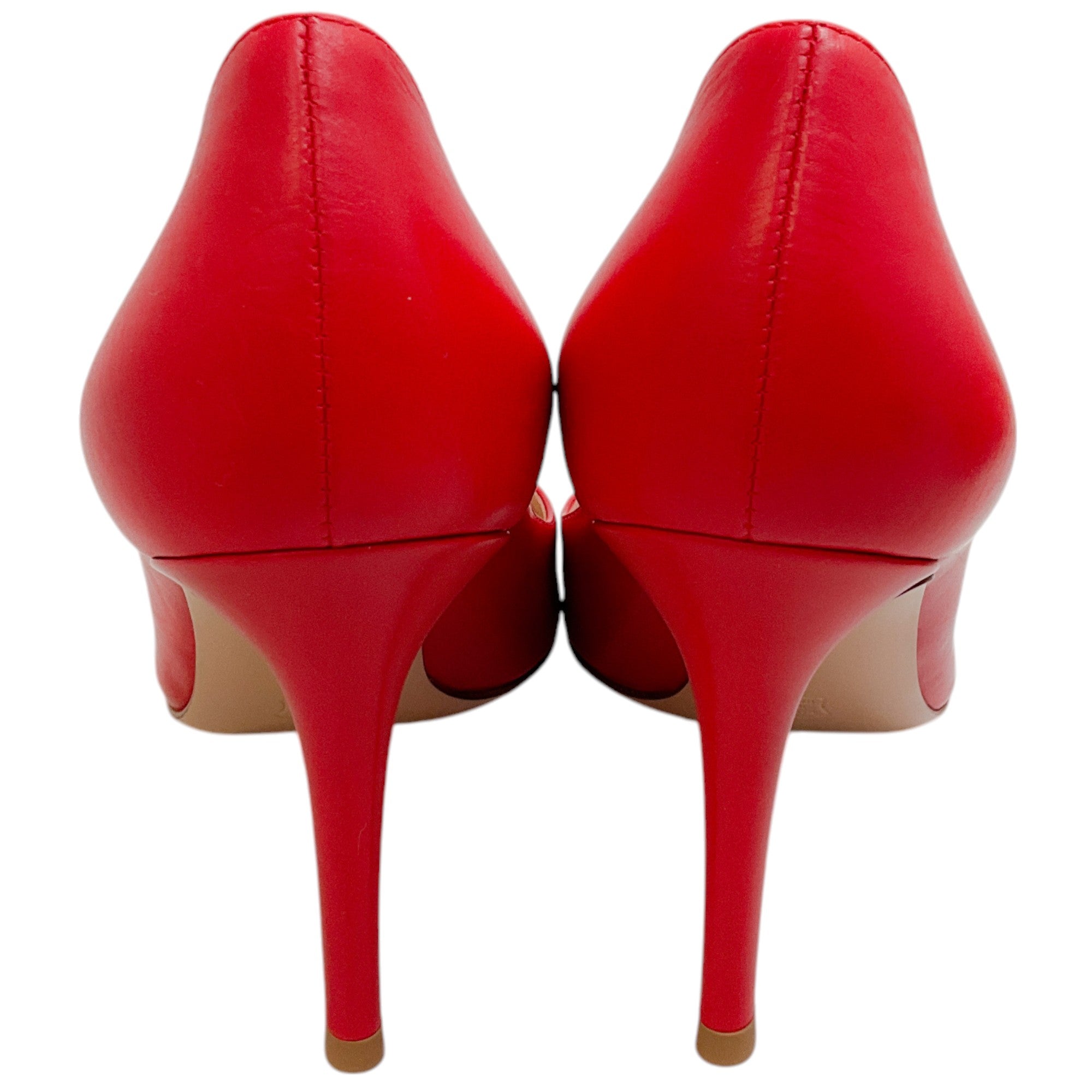 Gianvito Rossi Tabasco Red Leather Gianvito 85 Pumps - Elegant High Heels for Women, Perfect for Parties, Weddings & Office Wear