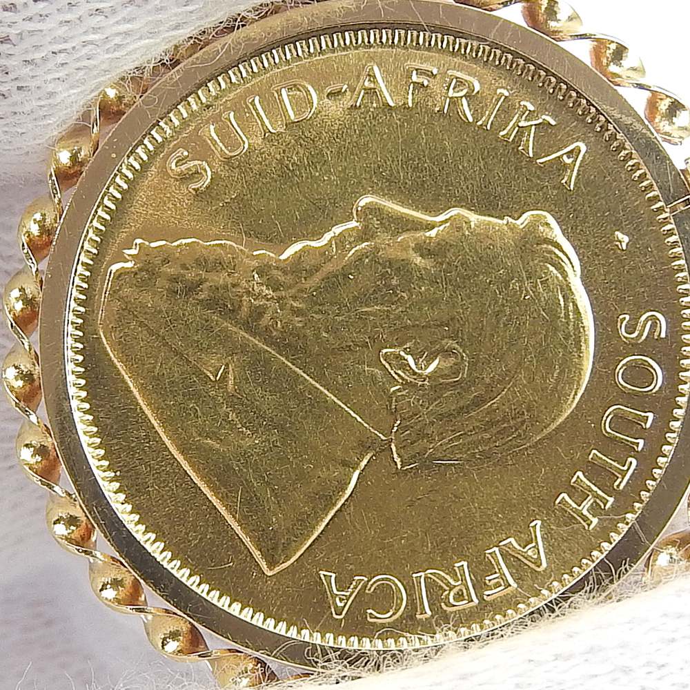 1/4 Ounce Krugerrand Gold Coin Pendant - 22K & 18K Yellow Gold Necklace for Men & Women - Perfect for Gifts, Jewelry Collections & Investment