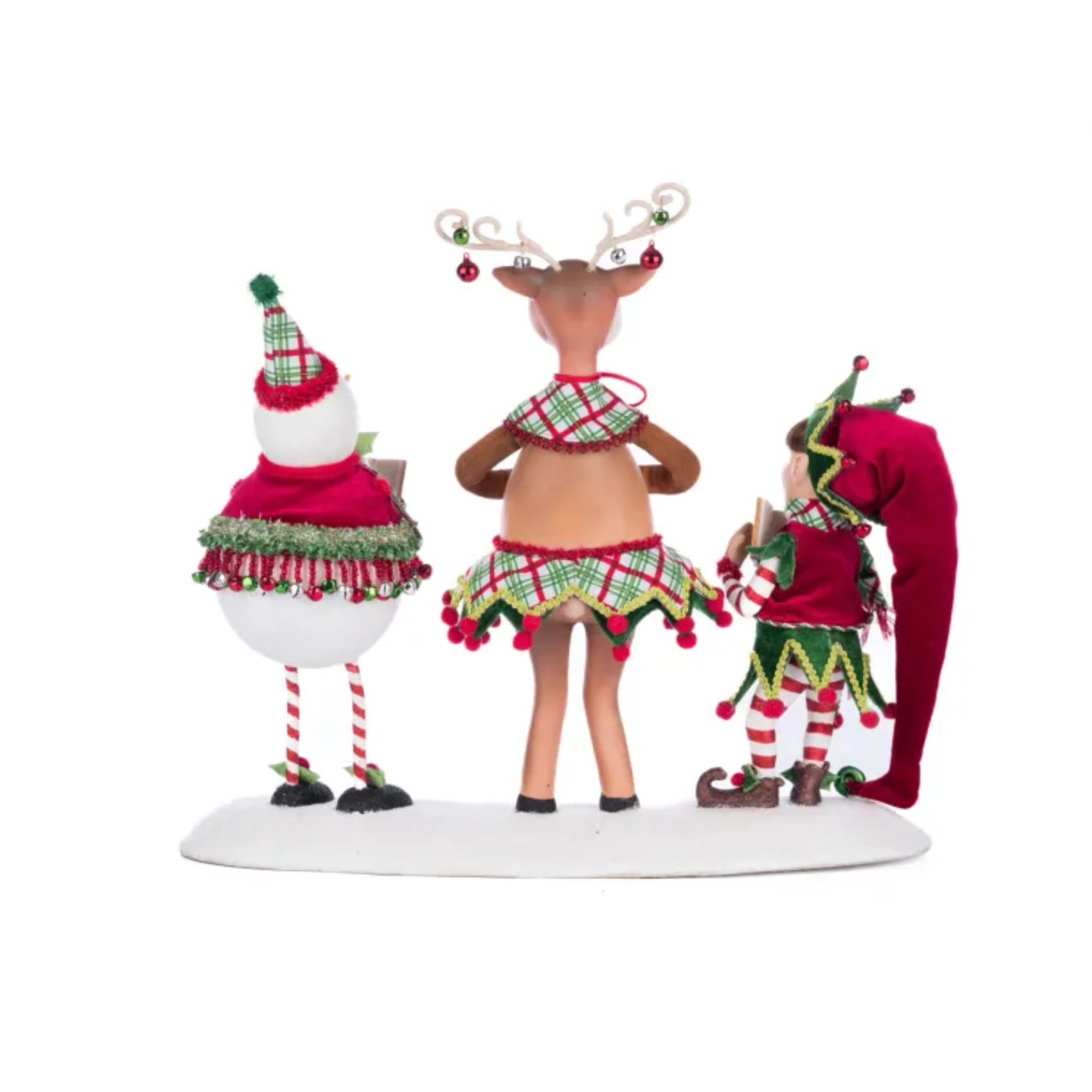 Alfie, Deerdra & Snowy Christmas Carolers - Festive Holiday Decorations for Home, Tree & Mantel - Perfect for Christmas Party & Indoor Decor