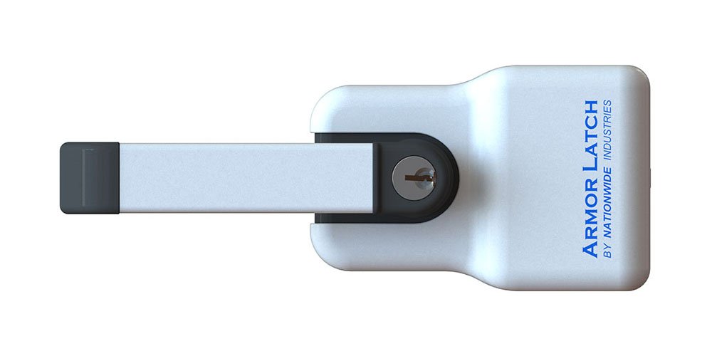 ArmorLatch - Heavy Duty Magnetic Gate Latch with Key Lock & White Cover Plate Set | Secure Fence, Garden Gate & Pet Enclosure Safety Solution