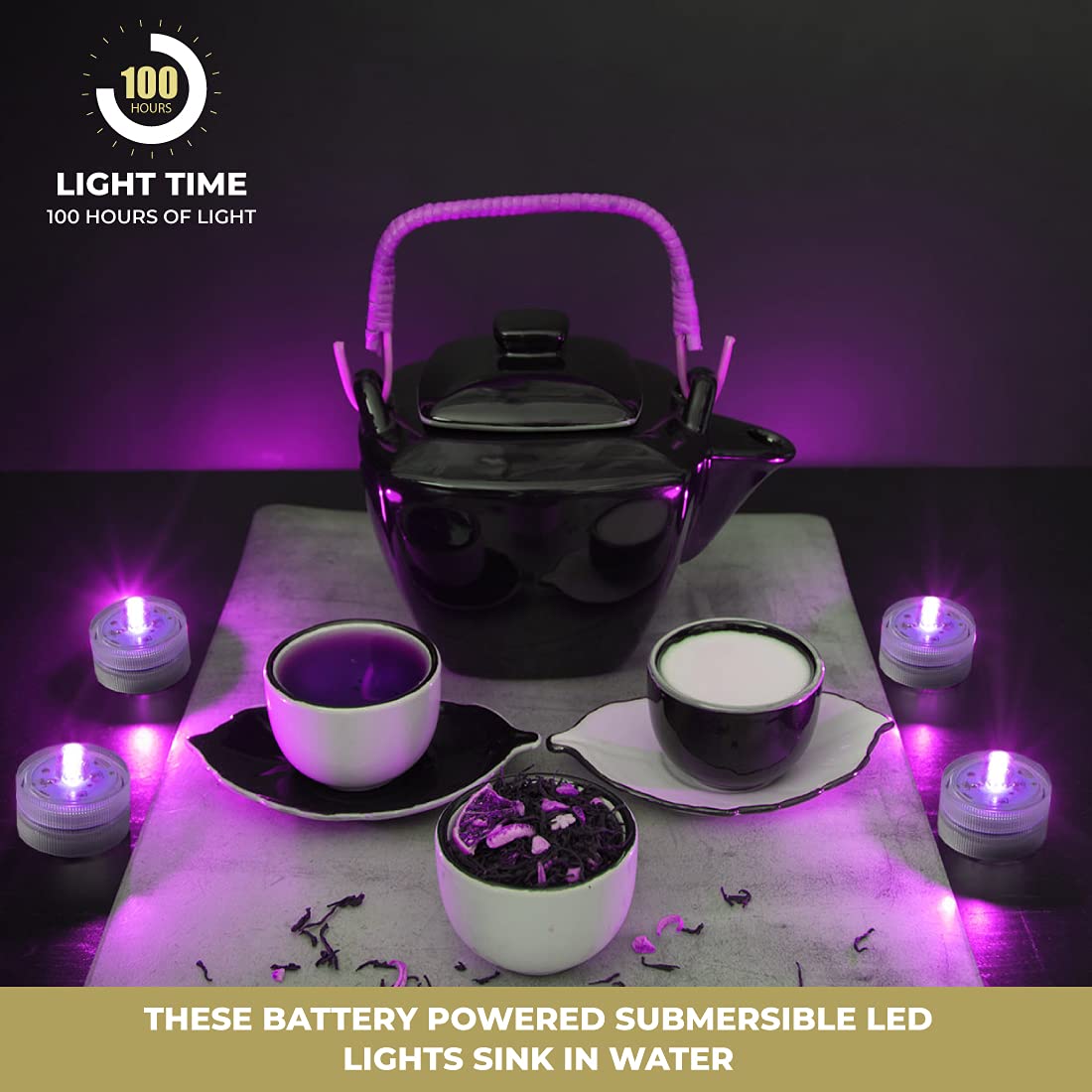 LumaBase 68512 Waterproof Submersible LED Lights - Pink, Ideal for Pools, Fountains & Outdoor Decor