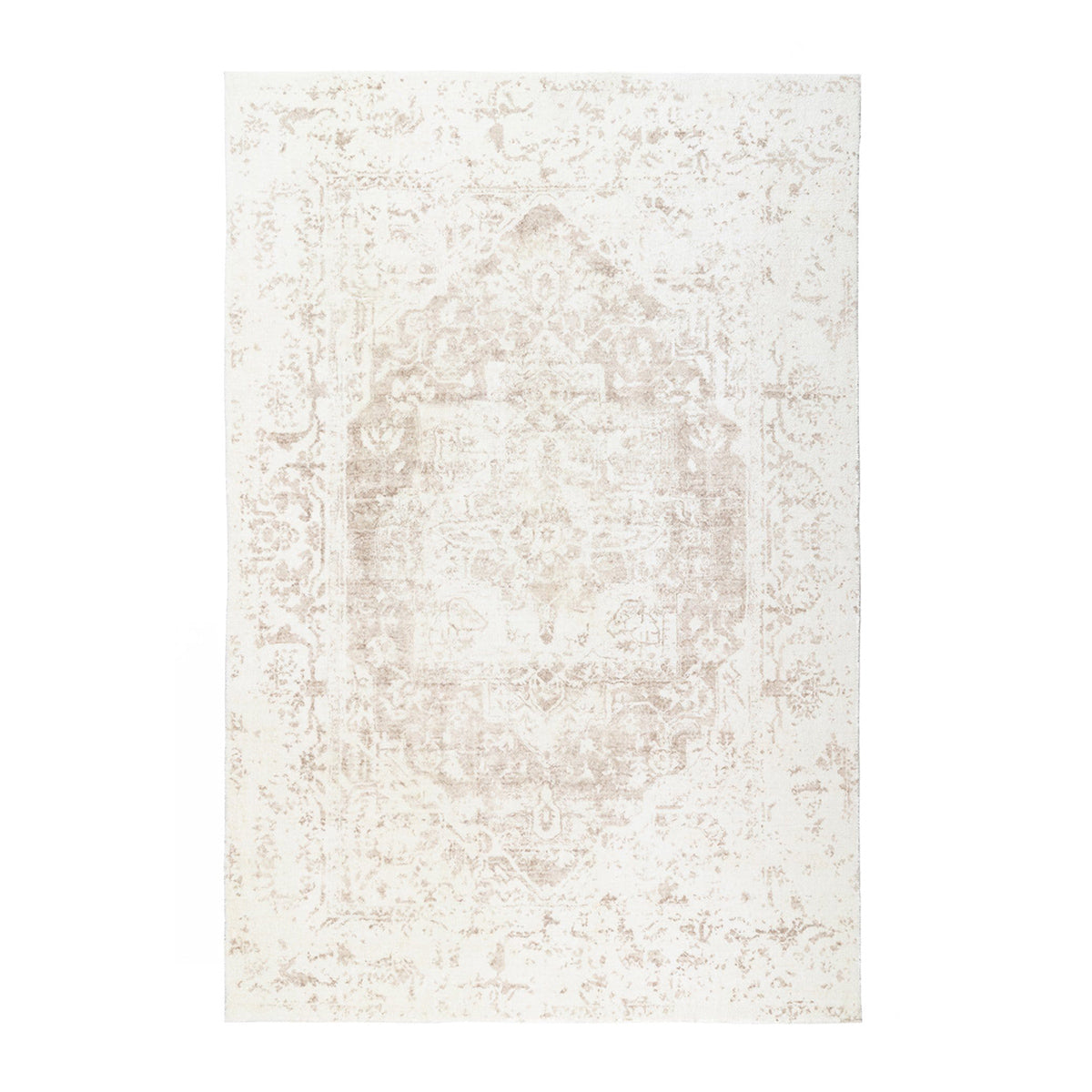 Distressed Washable Cabanela Rug - Vintage Style Boho Chic Area Rug for Living Room, Bedroom, or Home Decor