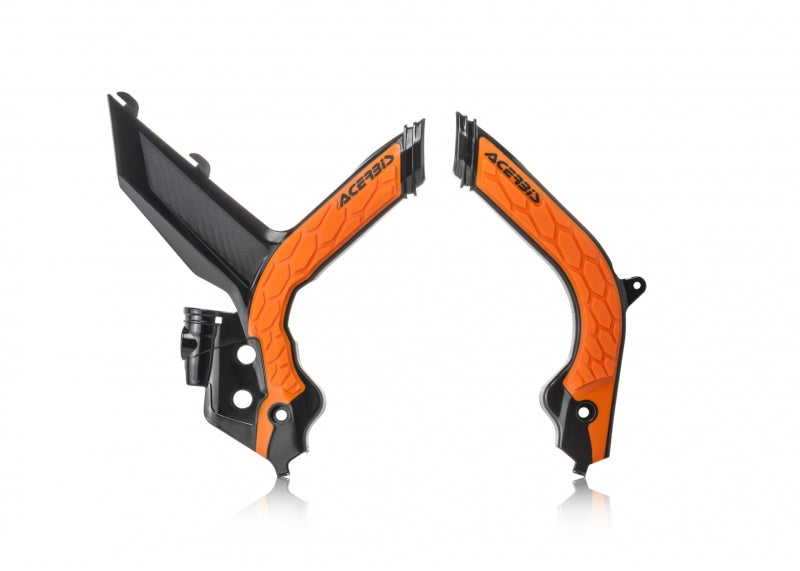 Acerbis 20-23 KTM XCF-W XC-W EXC EXC-F Frame Guards X-Grip Black/Orange 16 - Dirt Bike Protection for Off-Road & Trail Riding