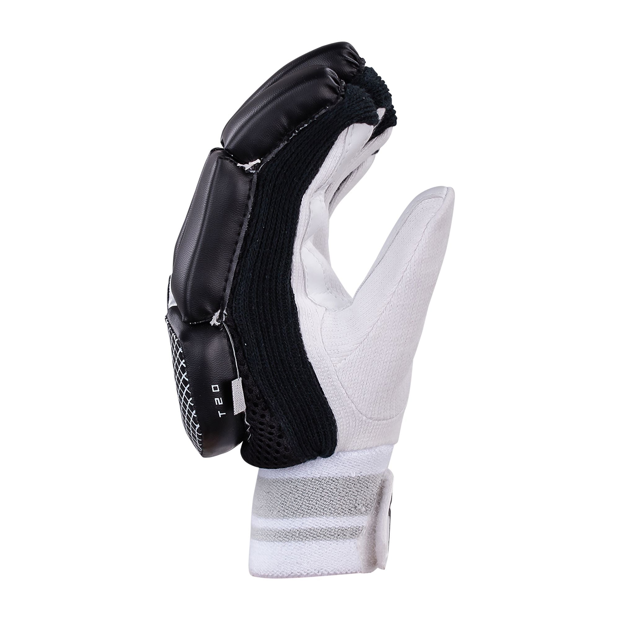 Kookaburra 6.1 T20 BLACK Cricket Batting Gloves 2025 - Premium Leather Protection for Cricket Players | Perfect for T20 Matches & Training Sessions