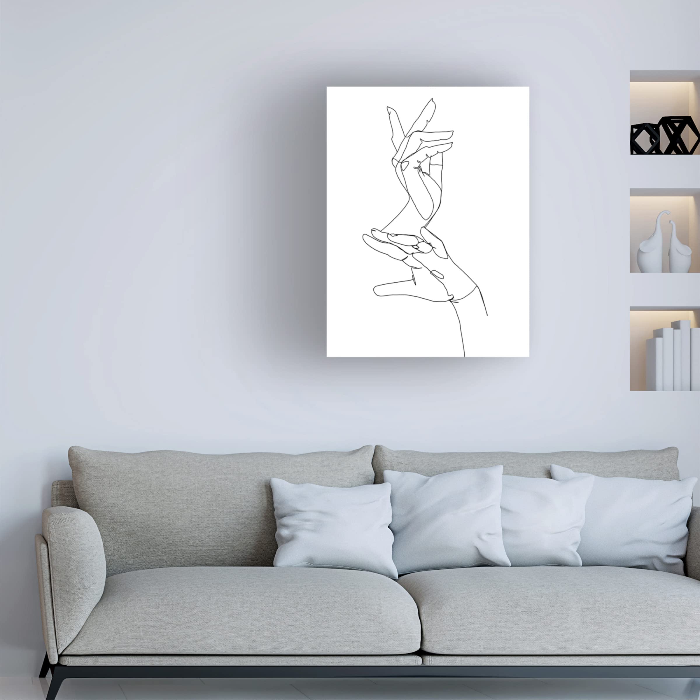 Grace Popp 'Magic Hands I' Canvas Wall Art Print - Modern Abstract Painting for Living Room, Bedroom & Office Decor