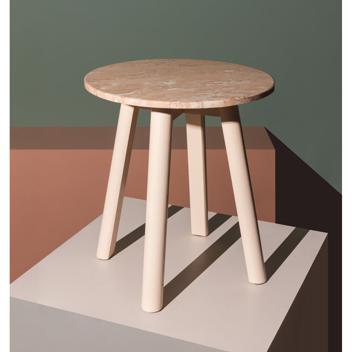 Modern Marble Side Table - Elegant Round Accent Table for Living Room, Bedroom, or Office - Durable & Stylish Home Decor Furniture