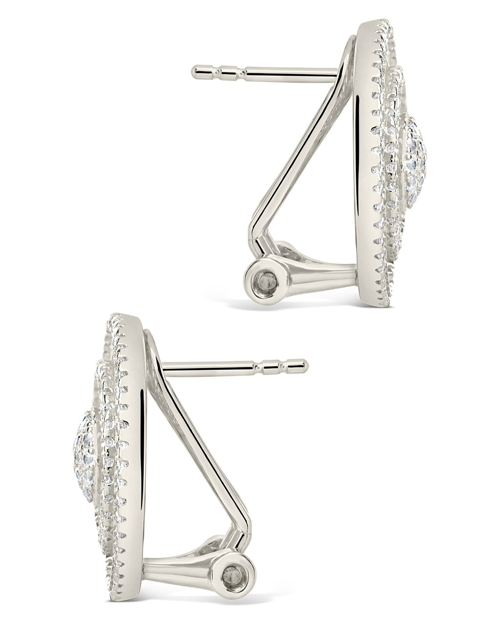 Sandy CZ Circle Stud Earrings for Women - Sparkling Cubic Zirconia Stud Earrings - Elegant & Dainty Jewelry for Everyday Wear, Parties & Gifts