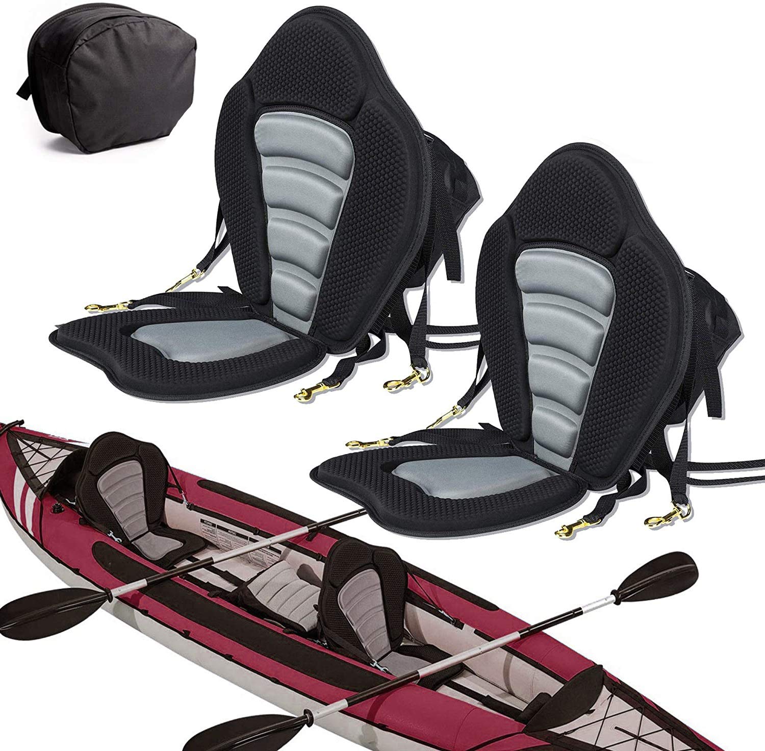 Premium Padded Kayak Seat - Comfortable Fishing Boat Seat & SUP Seat for Sit-On-Top Kayaks and Paddle Boards | Perfect for Kayaking, Fishing, and Water Sports Adventures
