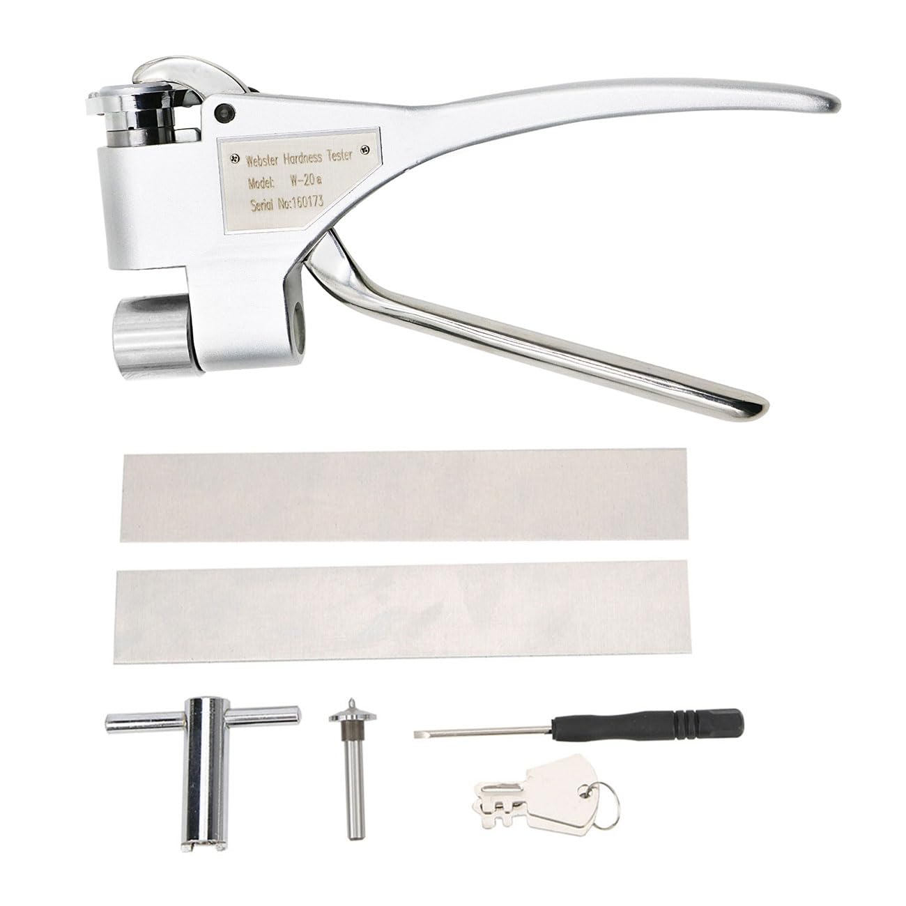 Webster Hardness Tester W-20A (25-110 HRE) for Aluminum Alloy Testing - Measures 0.6~13mm Thickness & 10mm+ Inner Diameter | Ideal for Quality Control in Metalworking, Automotive & Aerospace Industries