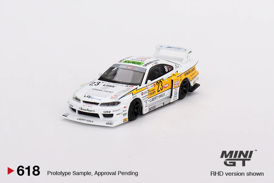 1:64 MINI GT Nissan Silvia S15 LB Super Silhouette #23 2022 Goodwood Festival of Speed Edition - Diecast Model Car for Collectors, Racing Enthusiasts & Display - Perfect for Home Office Decor, Car Shows & Gift Giving