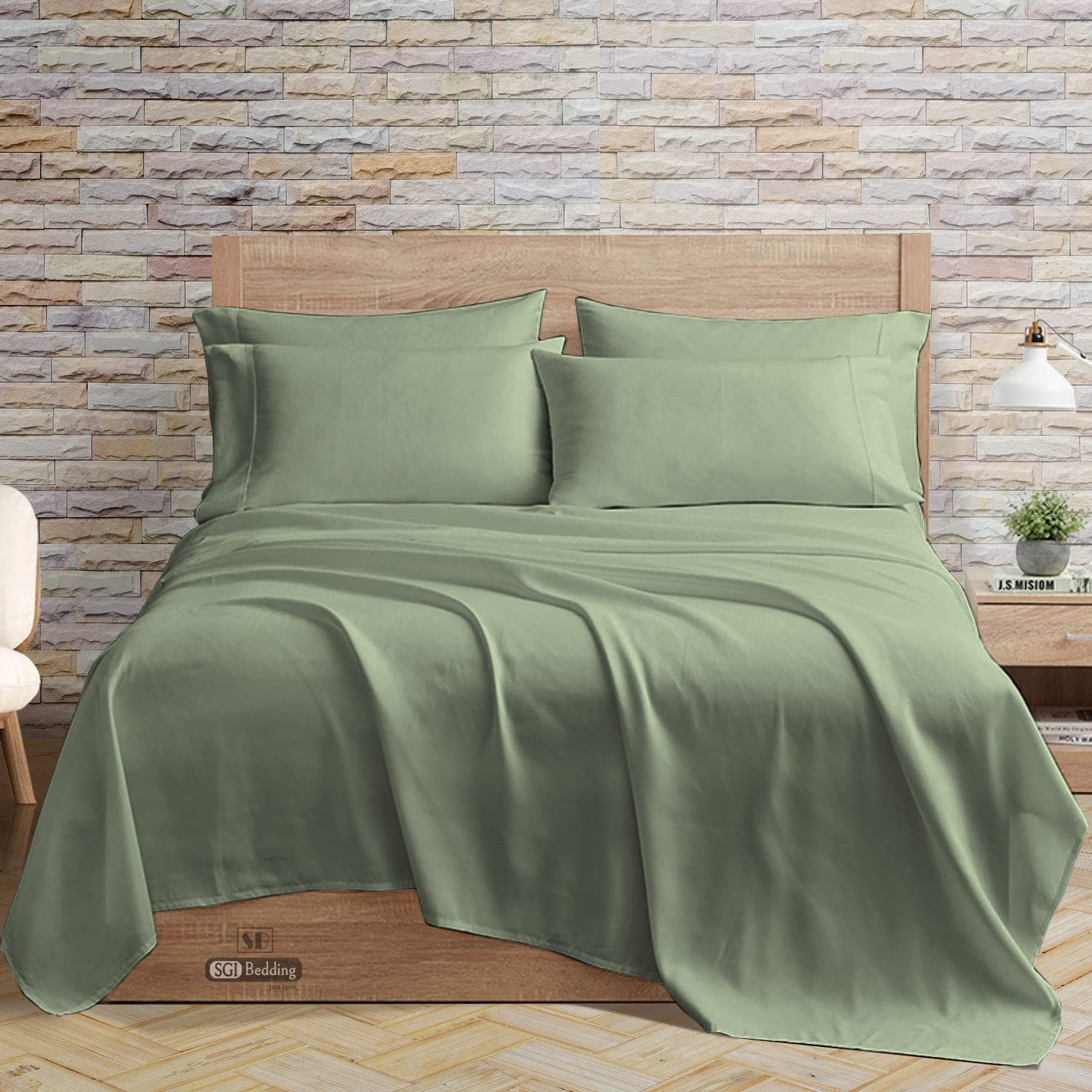 Premium 400 Thread Count 100% Egyptian Cotton Bed Sheet Set - Ultra Soft 4-Piece Luxury Hotel Quality (1 Fitted Sheet, 1 Flat Sheet, 2 Pillowcases) with 15