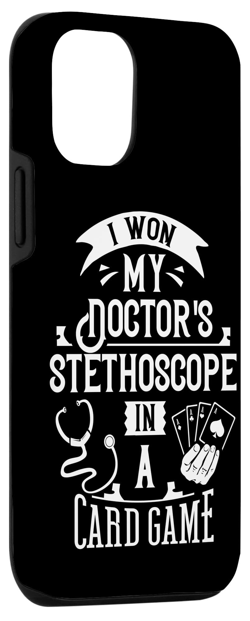 iPhone 12/12 Pro Phone Case with Nurse & Stethoscope Design - Perfect for Medical Professionals, Nursing Students & Healthcare Workers - Funny Card Game Themed Protective Cover for Daily Use, Work & School