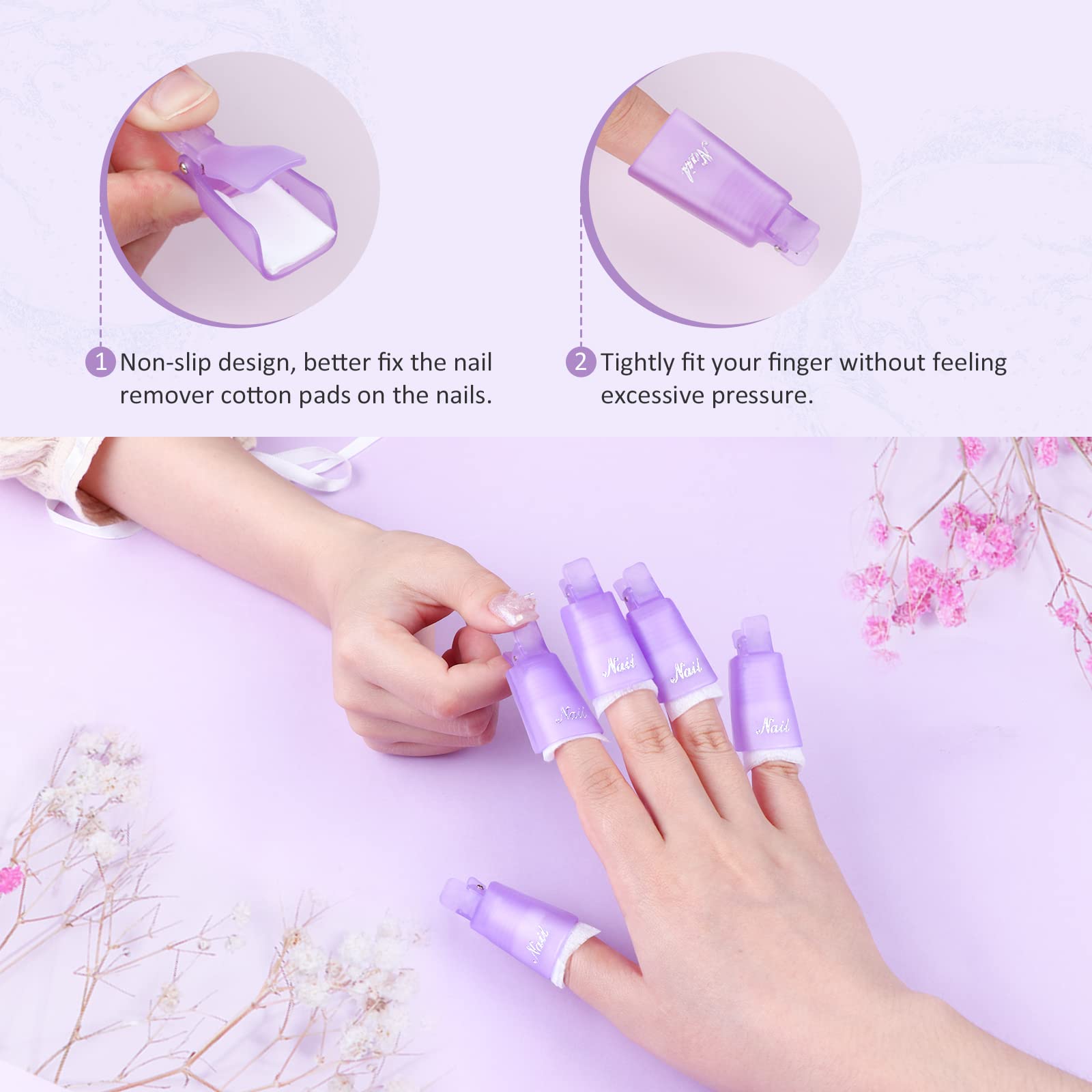 Acetone-Free Nail Polish Remover Kit - 250ml Gentle Solution with Nail Tools & Cotton Pads for Gel, Acrylic & Regular Polish | Safe Nail Care for Professional Salon, Home Manicure, DIY Nails, Spa Days & Travel Essentials