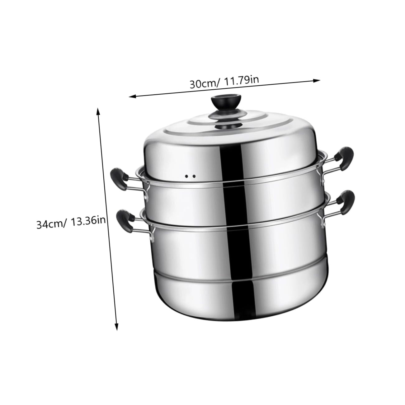 Cabilock 3-Tier Stainless Steel Steamer Pot - Durable Kitchen Cookware for Steaming Vegetables, Dumplings & Seafood - Perfect for Home Cooking & Meal Prep
