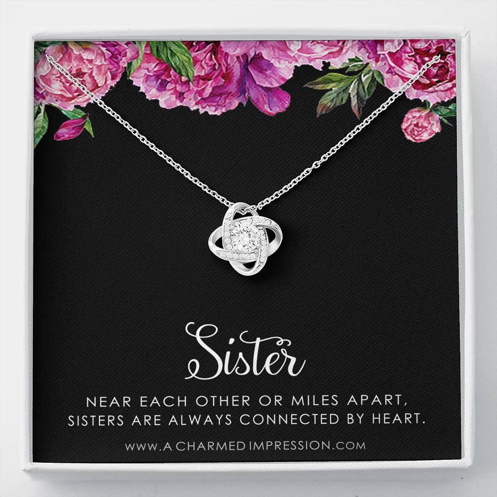 Charming Sister Birthday Necklace - Unique Sister Gift from Brother or Sister - Personalized Jewelry for Sisters - Perfect for Birthdays, Anniversaries & Special Occasions