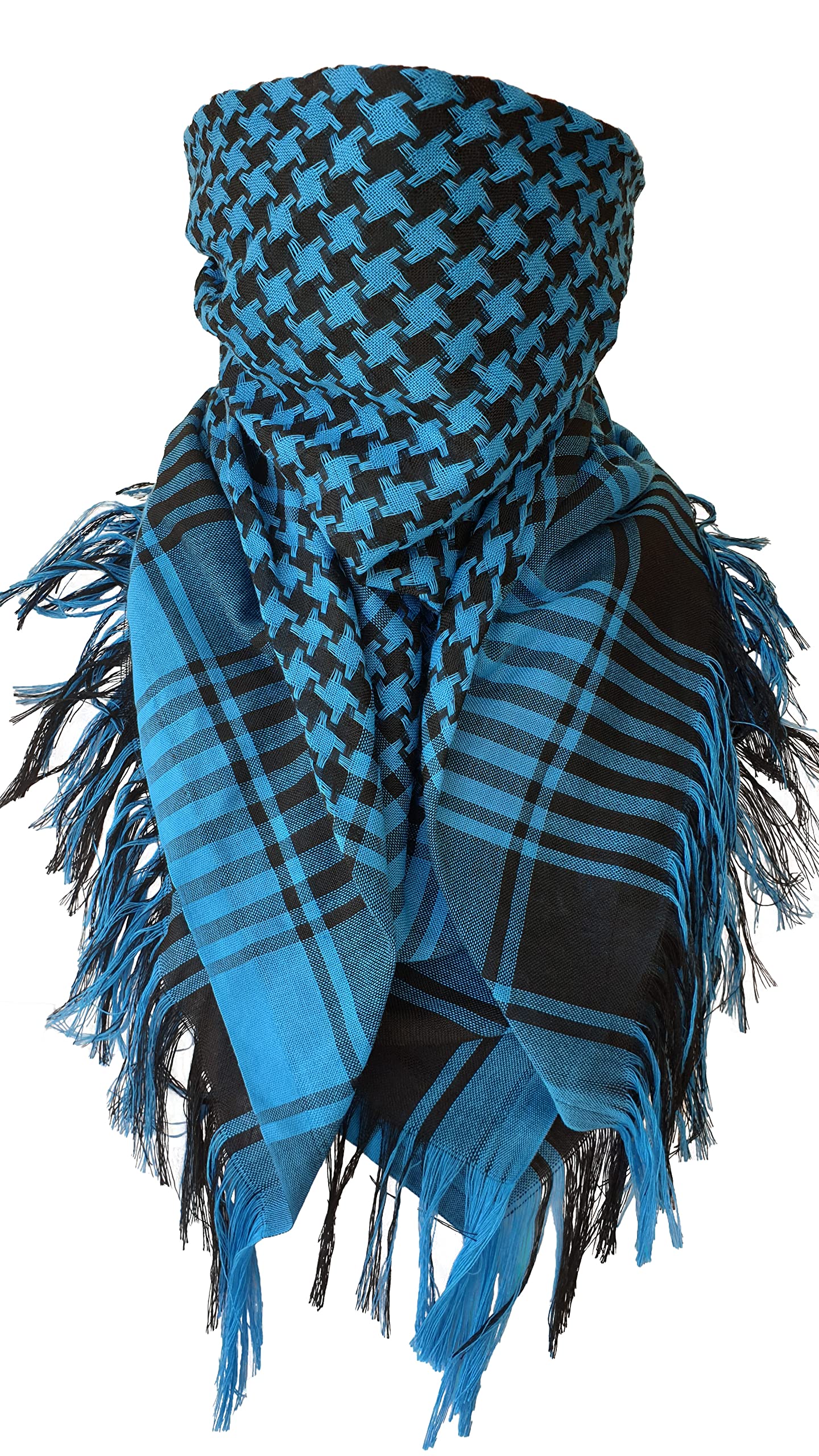 Military Shemagh Tactical Scarf - Desert Keffiyeh Head Wrap & Neck Gaiter for Men & Women (Teal) - Outdoor Hiking, Camping, Motorcycle Riding & Survival Gear