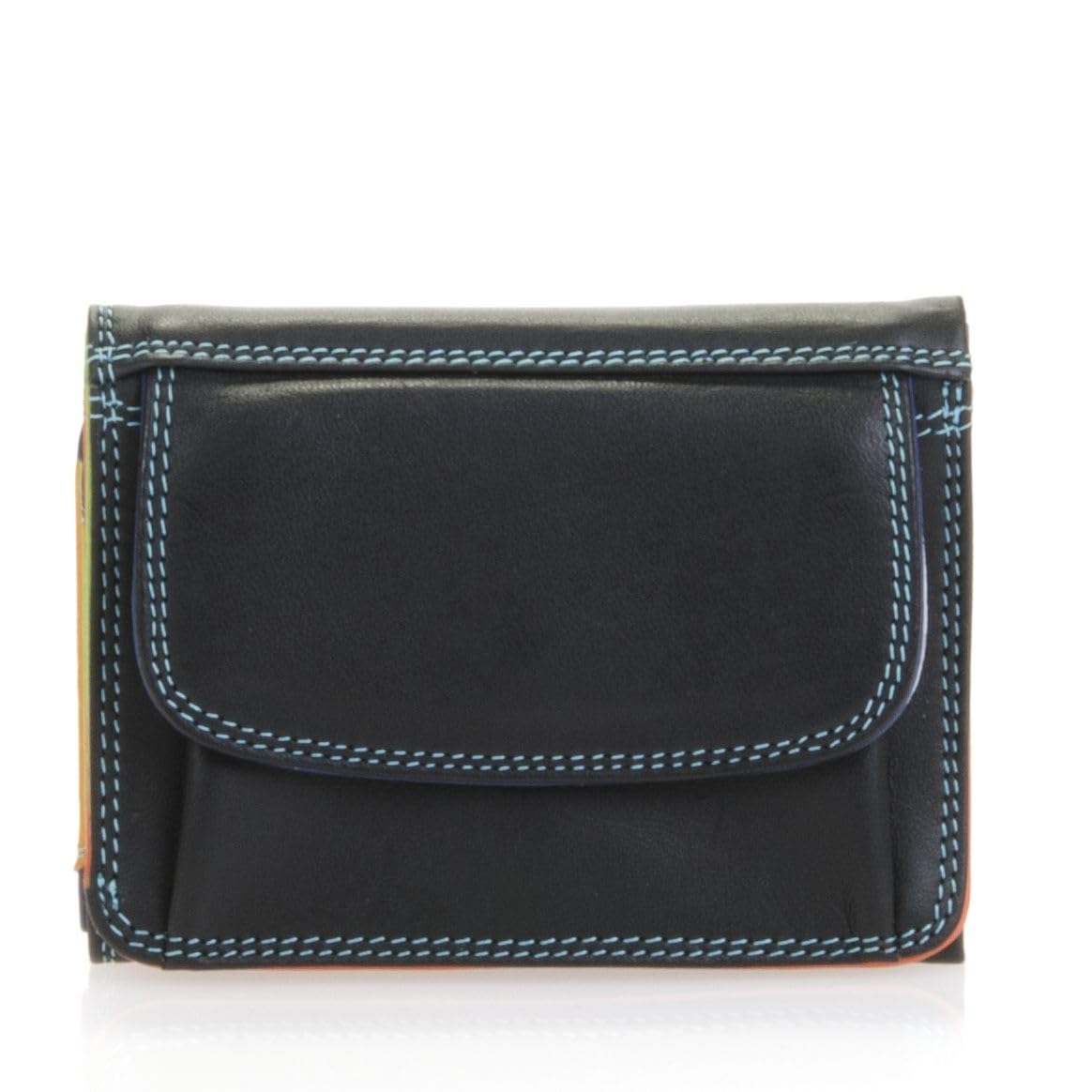 mywalit Mini Tri-fold Leather Wallet for Men & Women - 3 Card Slots, Note Section & Coin Pocket | Stylish & Compact RFID Blocking Wallet | Black | Perfect for Everyday Use, Travel & Business Meetings