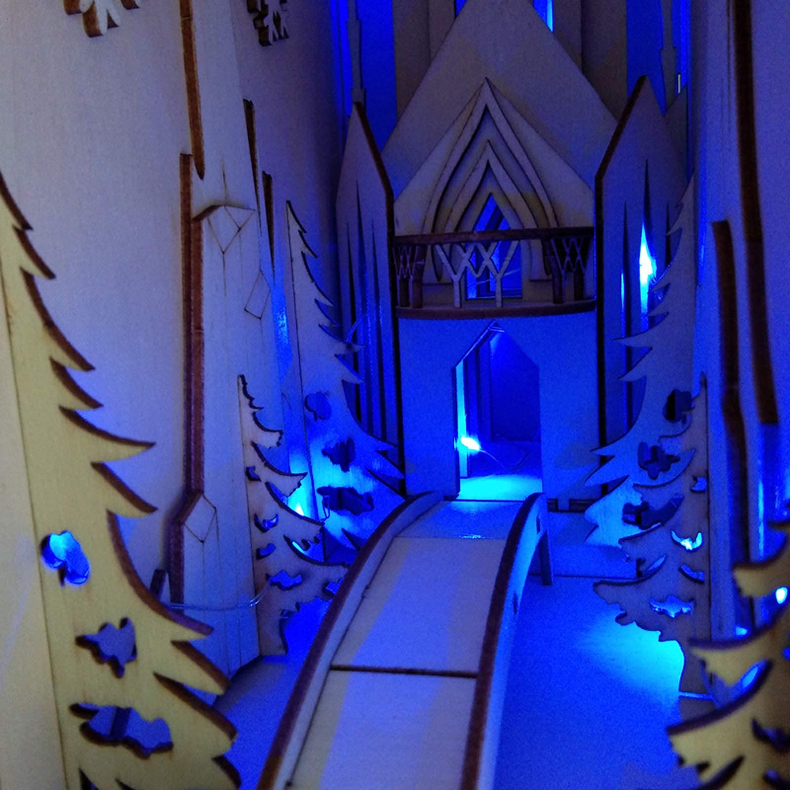 Handmade DIY Wooden Bookends - Snow Castle & Diagon Alley Design, Unique Bookshelf Decor for Harry Potter Fans | Perfect Birthday Gift for Book Lovers & Home Office Decor