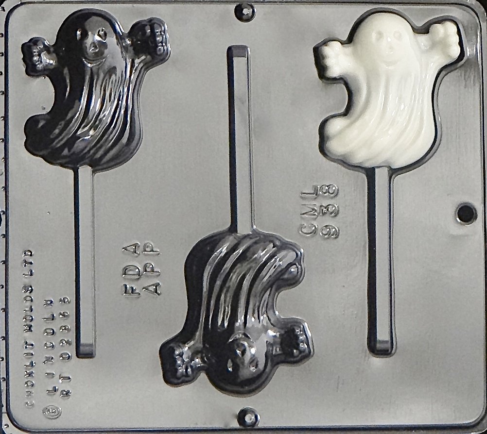 Halloween Ghost Lollipop Chocolate Candy Mold Set - 938 - DIY Silicone Baking Molds for Homemade Treats, Party Favors & Spooky Desserts