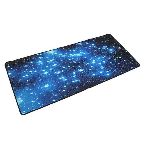 Non-Slip Blue Stars Neoprene Gaming Mouse Pad - Large Waterproof Keyboard Desk Mat for PC, Mac & Laptop - Perfect for Office Work, Gaming & Home Use