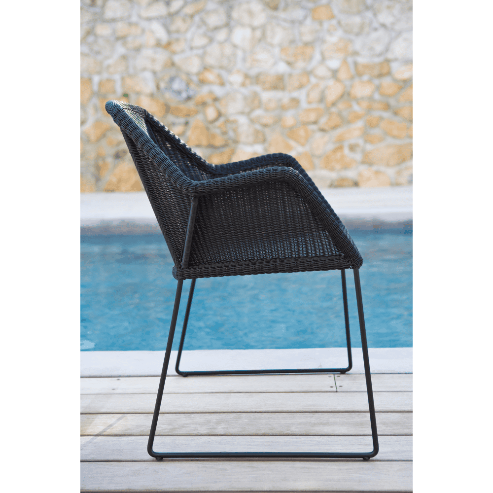 Breeze Outdoor Dining Weave Chairs Set of 2 - Lightweight Patio Furniture for Backyard, Poolside & Garden - Weather-Resistant Wicker Dining Chairs with Cushions