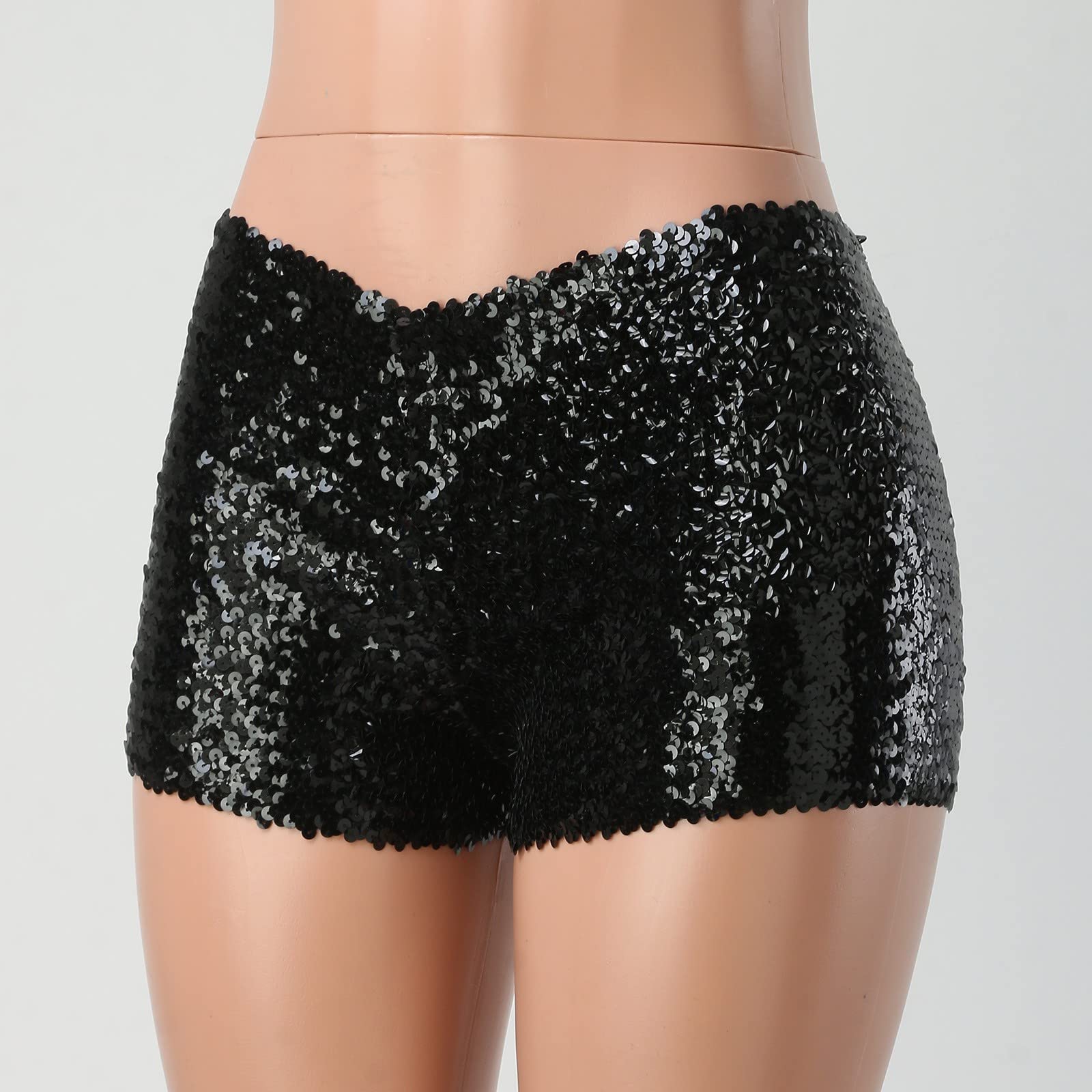 Sparkly Sequin Shorts for Women - Elastic Waist & Straight Leg | Party & Summer Wear