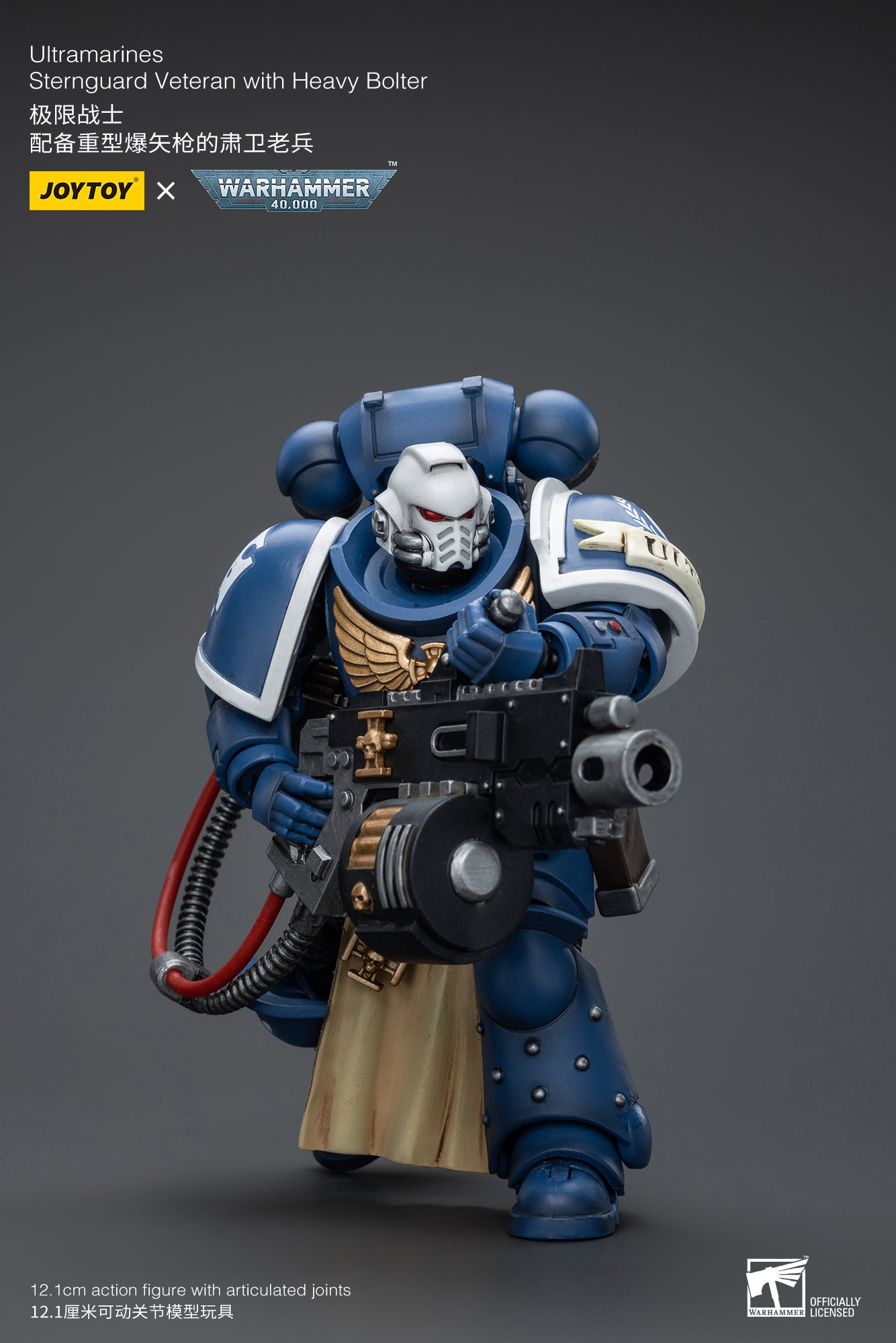 1/18 JOYTOY Warhammer 40K Ultramarines Sternguard Veteran Action Figure - Collectible Miniature for Tabletop Gaming & Display