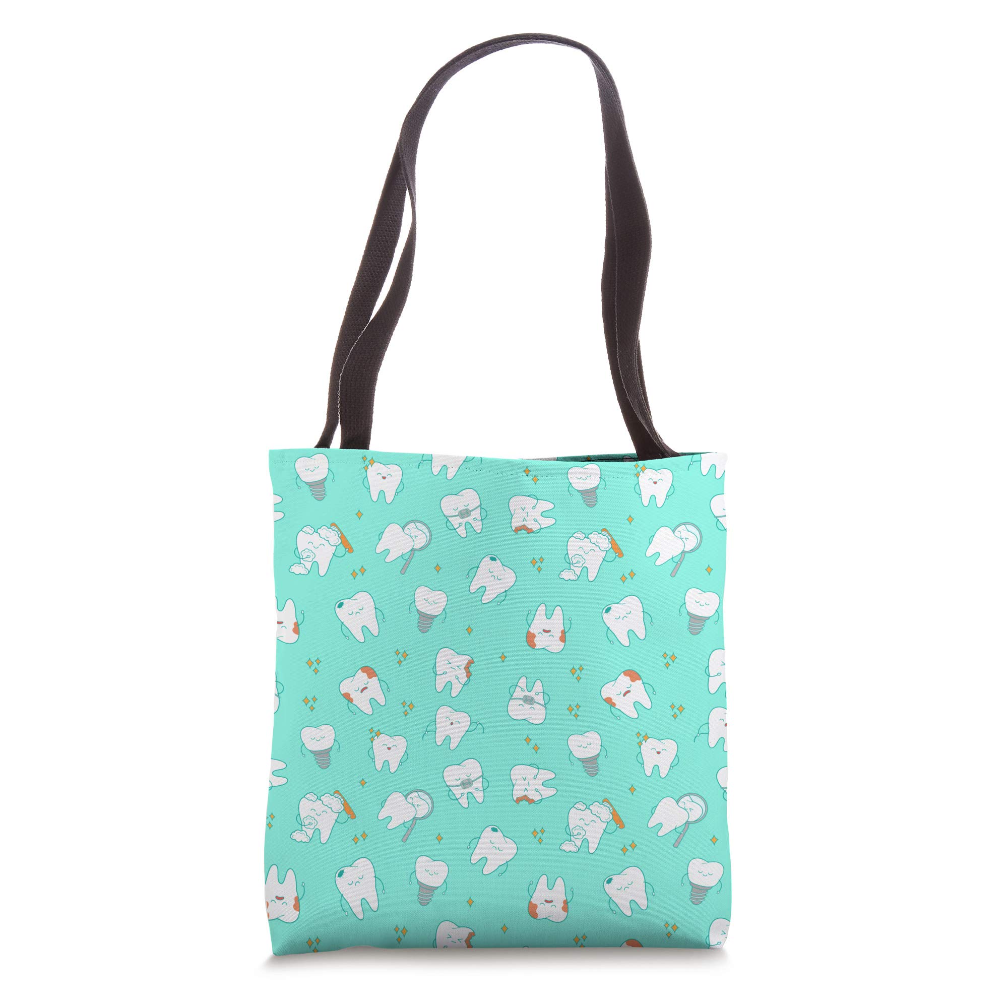 Cute Dentist Teeth Design Tote Bag - Perfect Gift for Dental Students & Dentists - Great for School, Work, or Dental Conventions