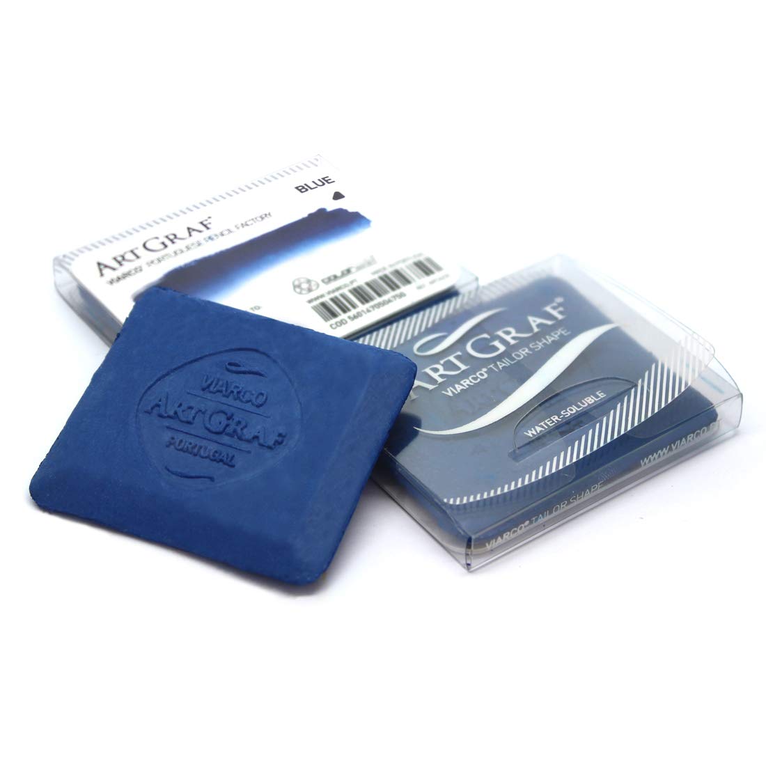 Art Graf Water-Soluble Tailors Chalk Square Disc - Blue Fabric Marking Tool for Sewing, Quilting & DIY Crafts | Perfect for Dressmaking, Pattern Transfer & Temporary Markings