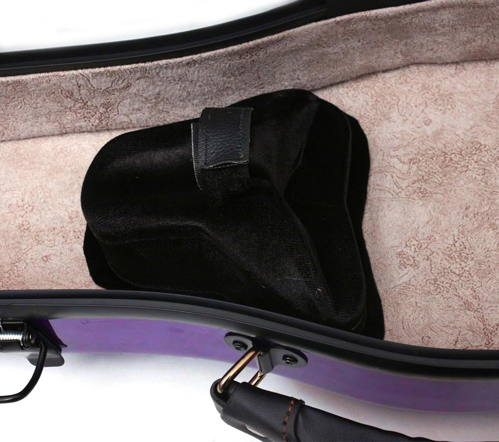 Premium 4/4 Full Size Carbon Fiber Violin Case - Lightweight & Durable Hard Shell Travel Case with Shoulder Straps & Cello-Style Design (Violet) - Perfect for Musicians, Air Travel & Professional Performances