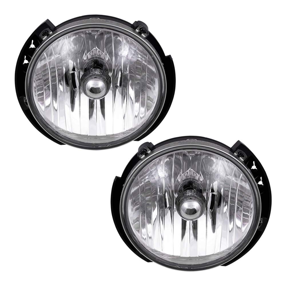 Brock Replacement Halogen Headlight Set - Driver & Passenger Side Compatible with 55078149AD 55078148AD | Perfect for Night Driving & Vehicle Maintenance