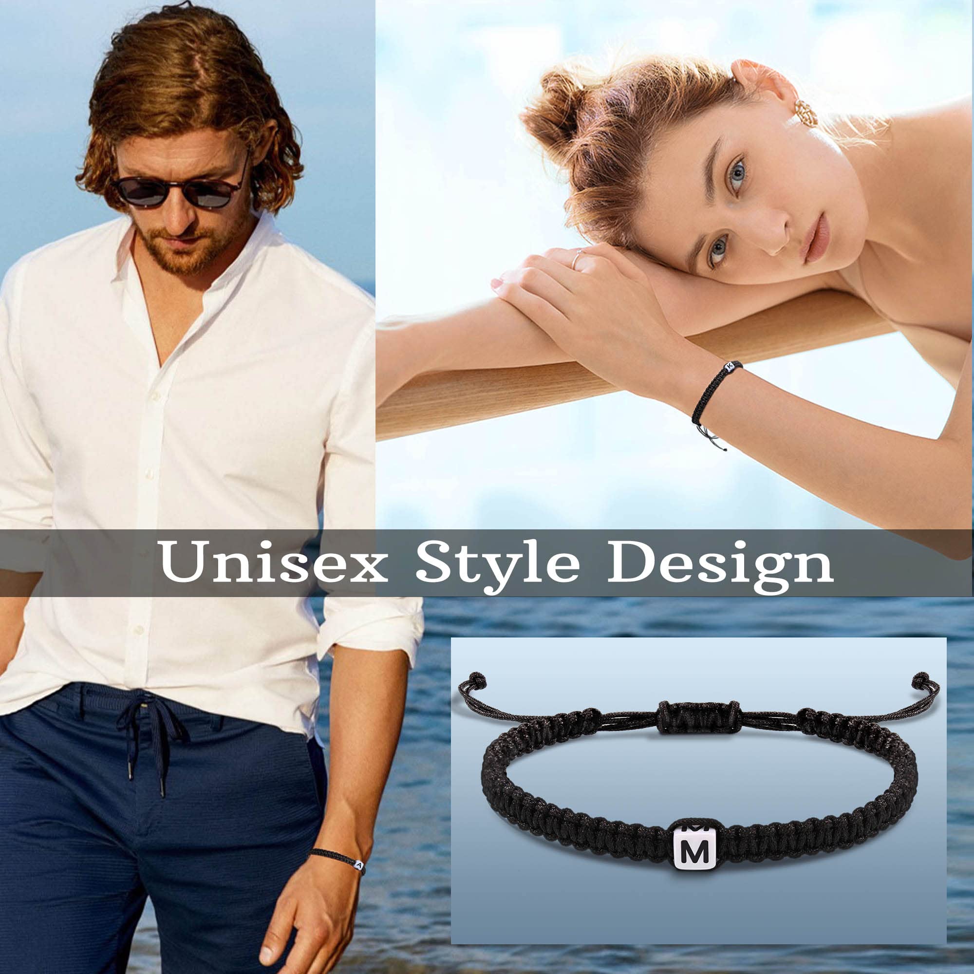 Personalized Initial Bracelets for Women & Men - Custom Letter A-Z Charm Adjustable Braided Jewelry - Best Birthday, Graduation, Mother's Day, Christmas & Valentine's Day Gifts for Her, Teen Girls, Best Friend & Mom - Perfect for Everyday Wear, Special Occasions & Thoughtful Gifting