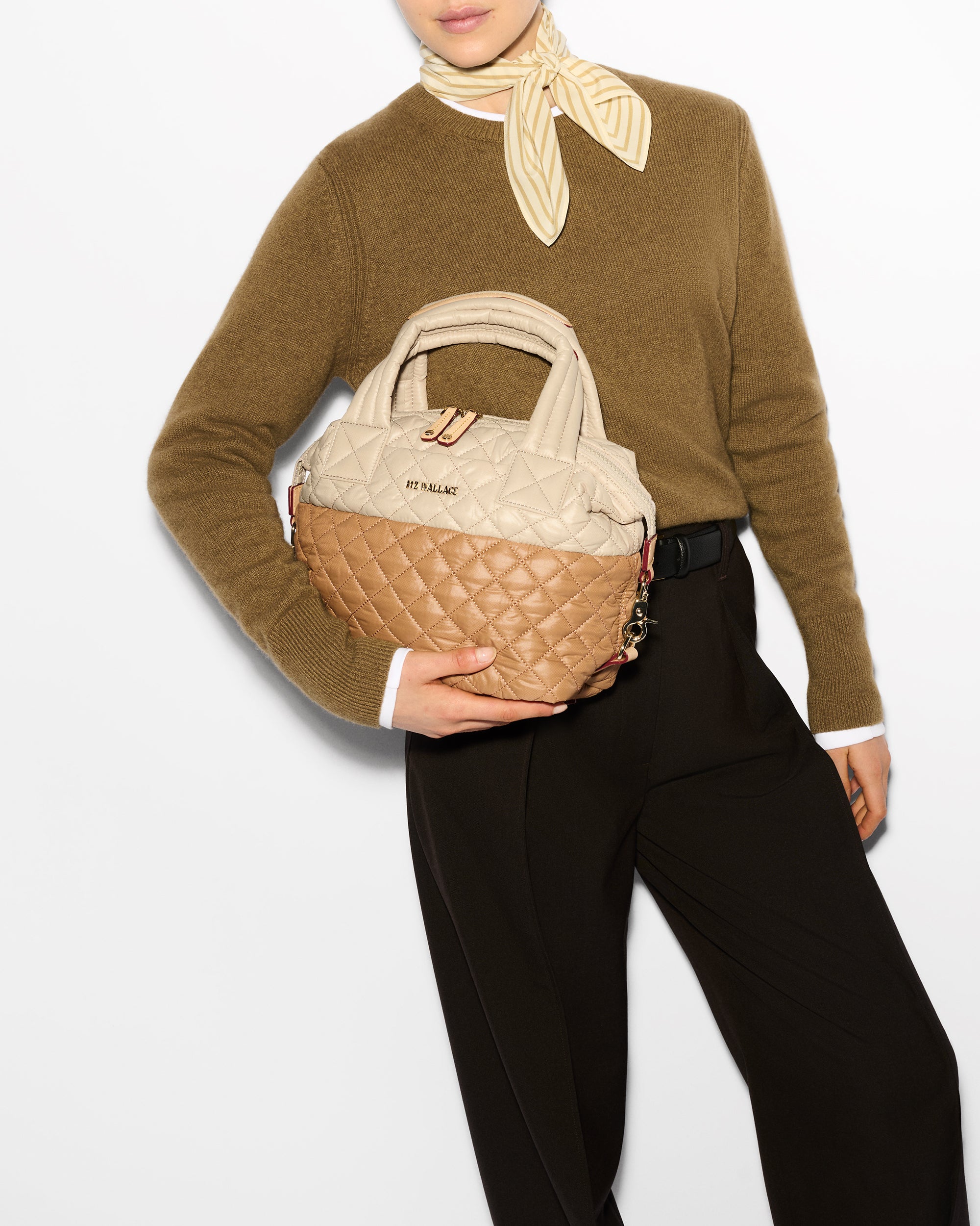 Buff/Caramel Small Sutton Deluxe Handbag - Stylish Leather Crossbody Purse for Women | Perfect for Work, Travel & Everyday Use