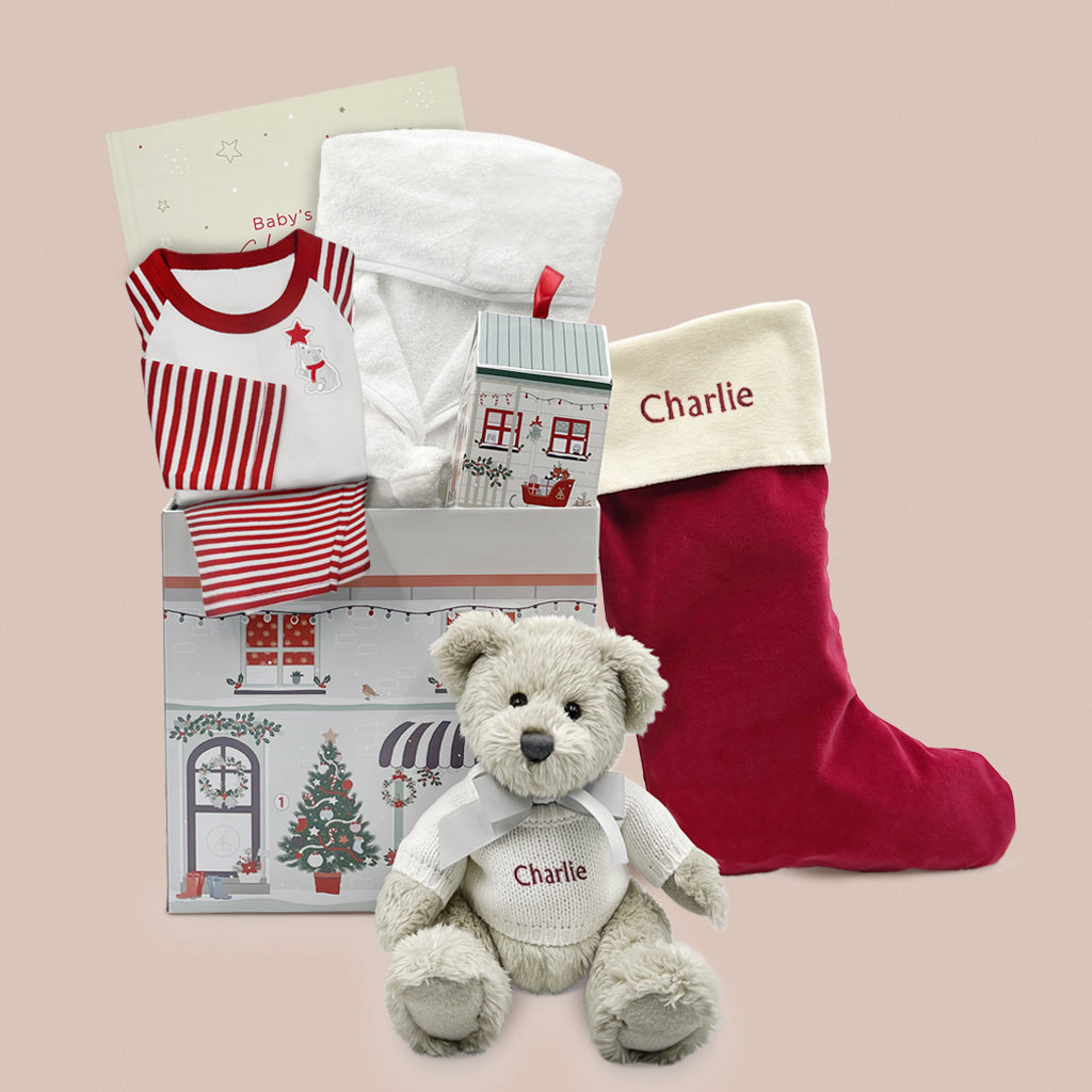 Personalized Berkeley Bear Christmas Eve Gift Hamper - Perfect for Holiday Gifts, Christmas Presents & Festive Celebrations