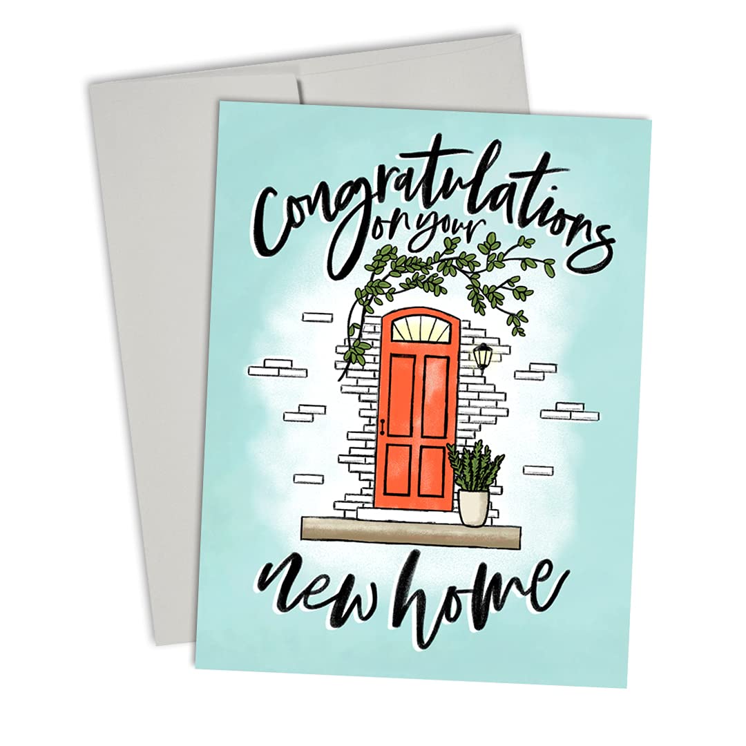 Palmer Street Press New Home Greeting Cards - Housewarming Gift Set of 8 - Congratulations on Your New Home - USA Designed & Printed - Perfect for Housewarming Parties, New Home Gifts & Welcome Presents