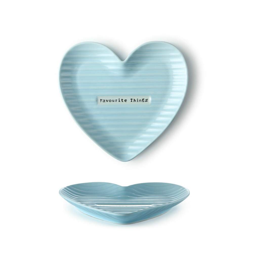 Elegant Blue Ceramic Heart-Shaped Plate 7.9 Inch - Perfect for Desserts, Salads, Kitchen Decor, Birthday Parties, Christmas Gifts & Wedding Dinner Tableware | Ideal for Romantic Dinners, Holiday Celebrations & Special Occasions