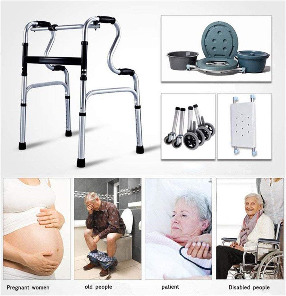 **Adjustable Height Commode Chair with Wheels - Multifunctional Mobile Toilet & Shower Chair for Elderly & Handicap Adults (Includes Seat Plate) - Ideal for Home Care, Bathroom Safety & Mobility Assistance**