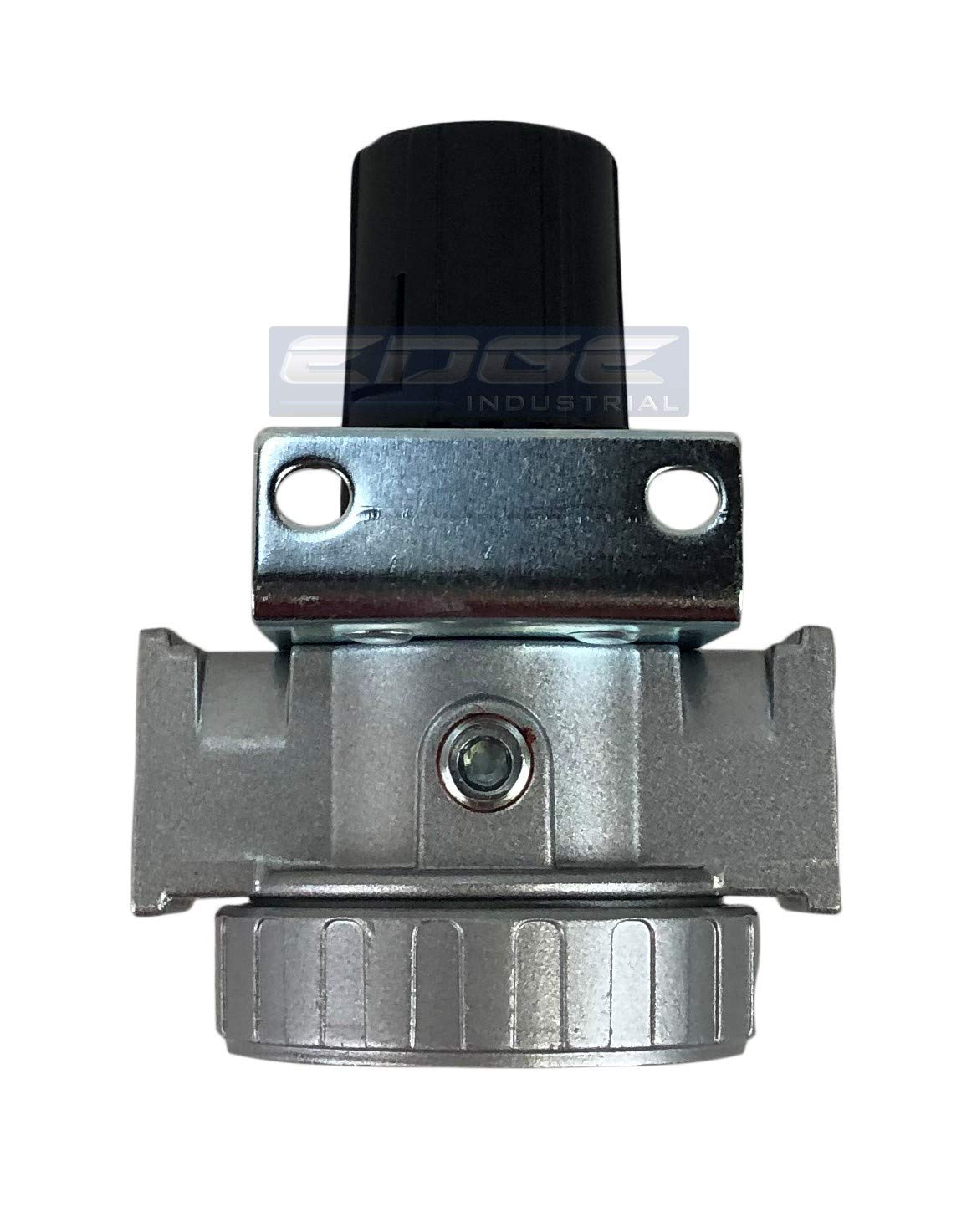Industrial Grade Mid Flow Air Pressure Regulator for Compressed Air Systems - Adjustable 7-145 PSI, 1/2