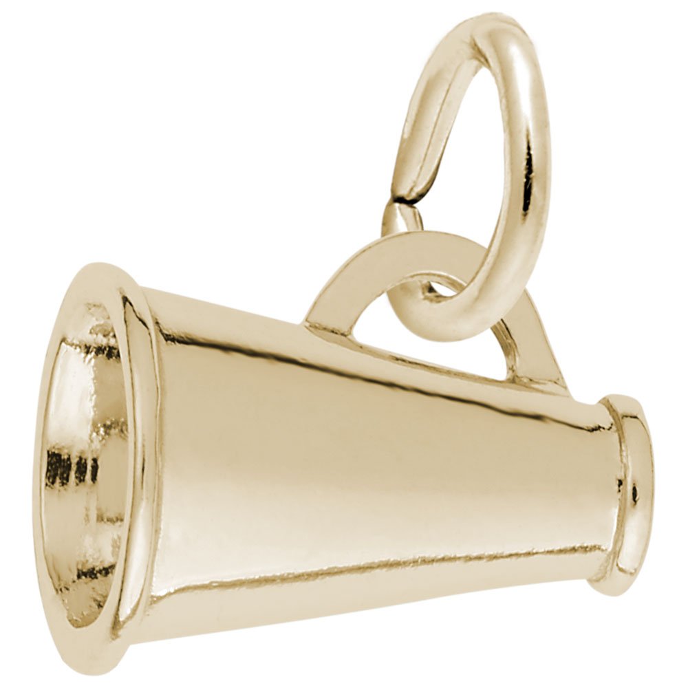 Rembrandt Charms Megaphone Charm Pendant - 14K Gold or Sterling Silver Jewelry for Women - Perfect for Necklaces, Bracelets & Gift Giving