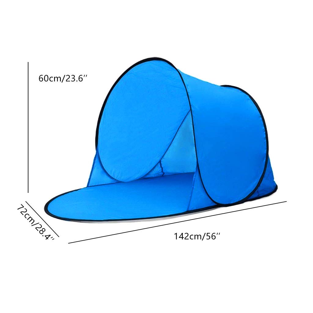 1-2 Person Pop Up Sunshade Tent - Portable & Foldable Beach Sun Shelter with Easy Setup - Lightweight Canopy for Outdoor Activities (Blue) | Perfect for Beach, Camping, Picnics & Backyard Relaxation